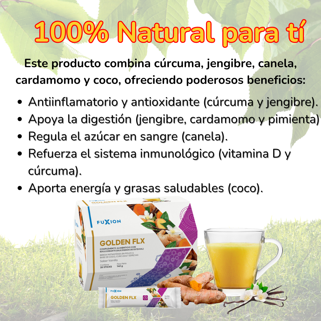 GOLDEN FLX DE FUXION - Antiinflamatorio y Calcio.