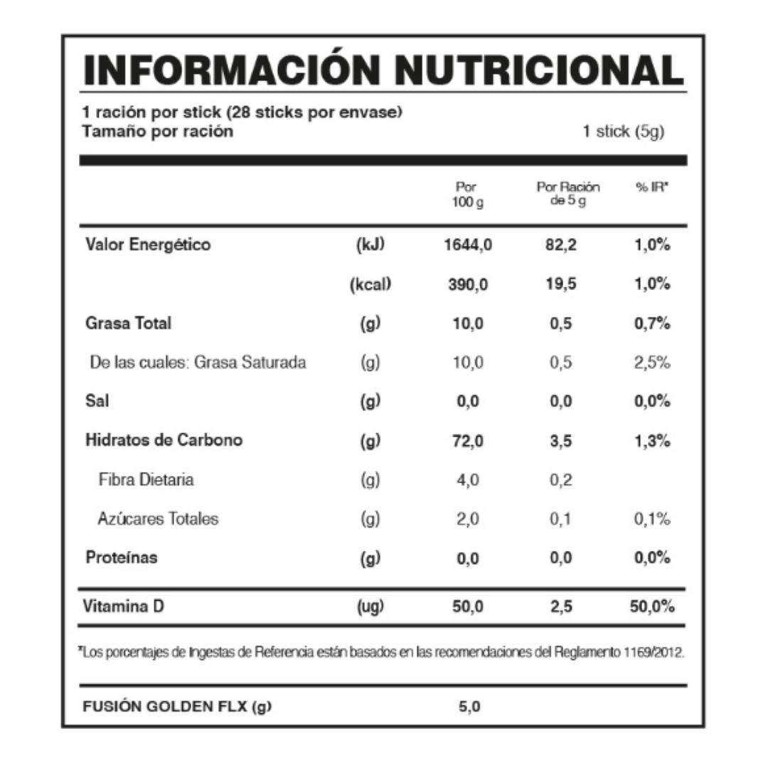 GOLDEN FLX DE FUXION - Antiinflamatorio y Calcio.