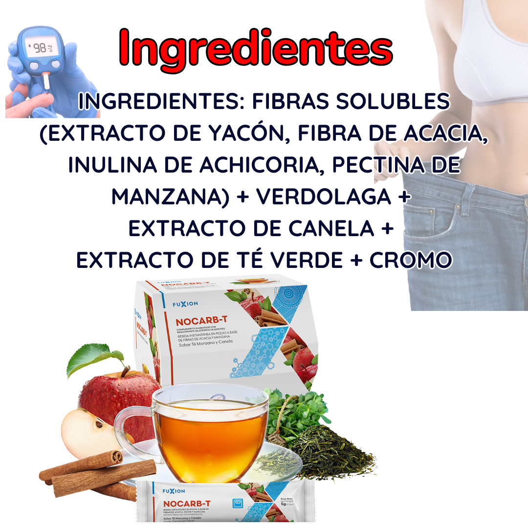 NOCARB-T DE FUXION (Baja los picos de Azúcar y Carbohidratos)