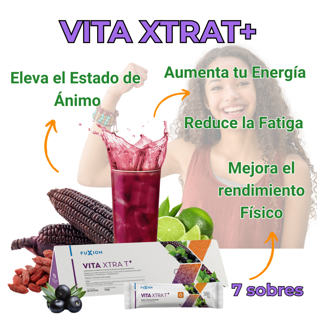 VITA XTRA T+ DE FUXION (Energizante y Multivitamínico Natural)