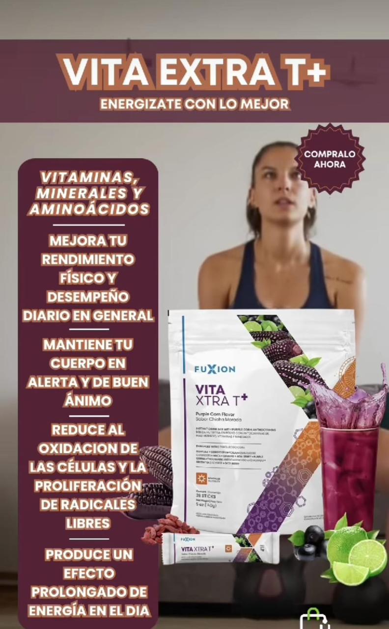 VITA XTRA T+ DE FUXION (Energizante y Multivitamínico Natural)