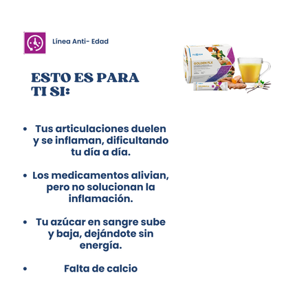 GOLDEN FLX DE FUXION - Antiinflamatorio y Calcio.