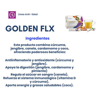 GOLDEN FLX DE FUXION - Antiinflamatorio y Calcio.