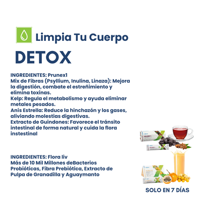 DETOX (LIMPIA TU SISTEMA DIGESTIVO )