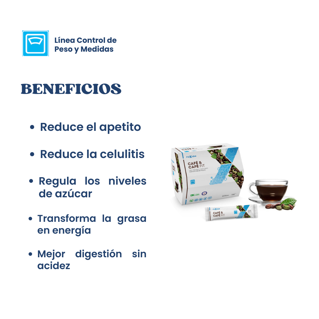 CAFÉ & CAFÉ FIT DE FUXION - Mejora glucosa y ayuda a quemar grasa