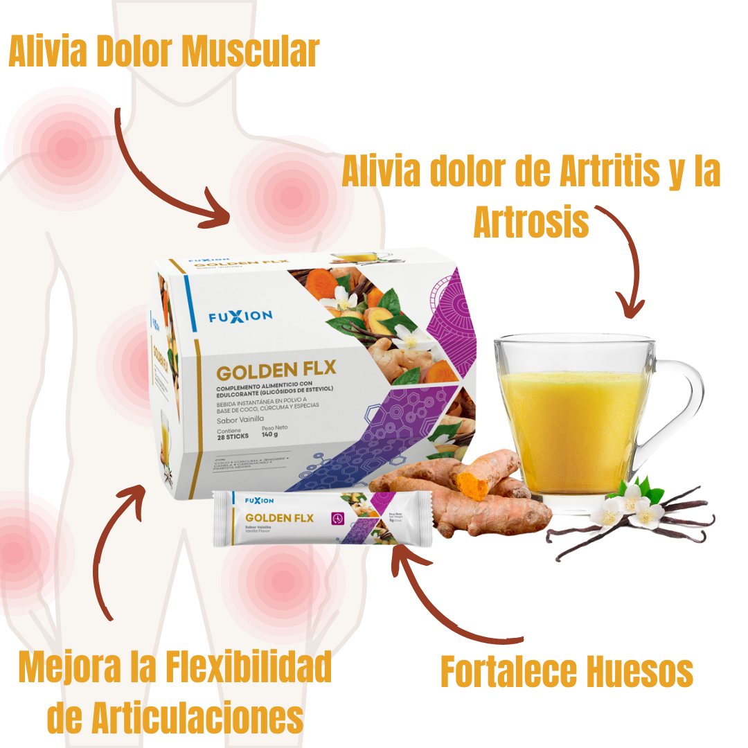 GOLDEN FLX DE FUXION - Antiinflamatorio y Calcio.