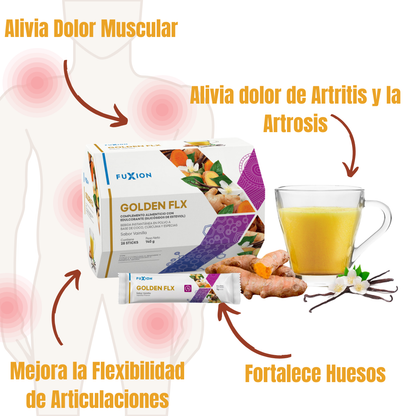 GOLDEN FLX DE FUXION - Antiinflamatorio y Calcio.