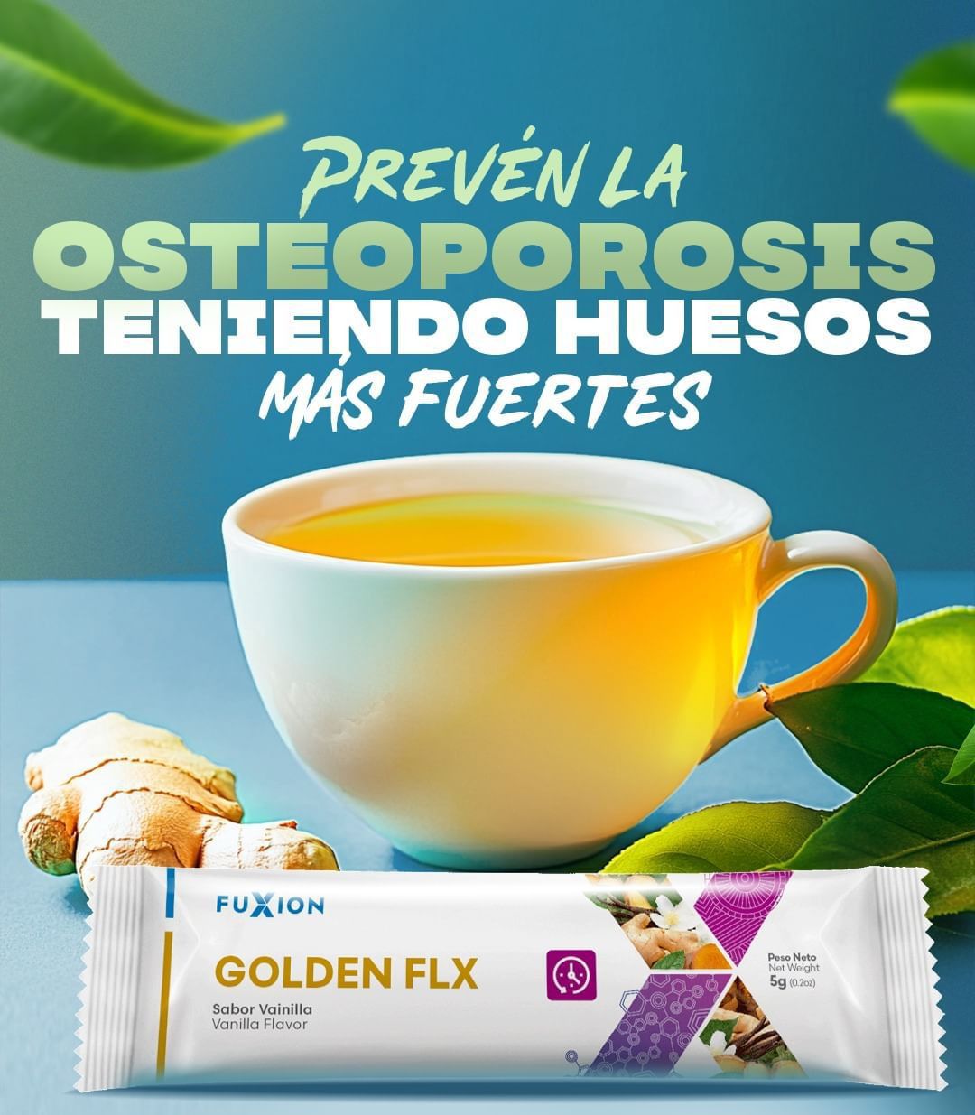 GOLDEN FLX DE FUXION - Antiinflamatorio y Calcio.