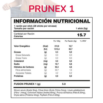 PRUNEX 1 DE FUXION (LIMPIEZA DEL SISTEMA DIGESTIVO)